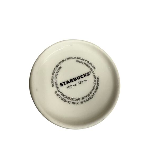 "Starbucks" Set Of 2 Tall Coffee Mugs 18 OZ Cups Bistro Purple Christmas Deer - Picture 14 of 15